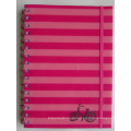 A5 Double espiral PVC protetor capa notebook com banda elástica